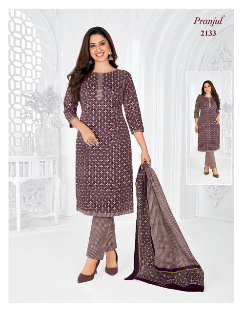 Priyanka Vol 21 By Pranjul Pure Cotton Printed Readymade Dress
